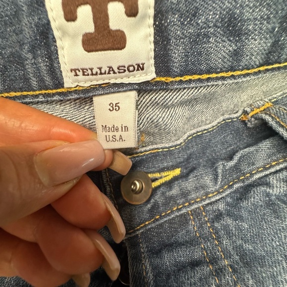 Tellason Men's Slim Tapered Selvedge Denim Jeans Made in USA. - Picture 9 of 9